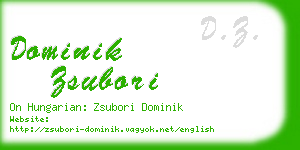 dominik zsubori business card